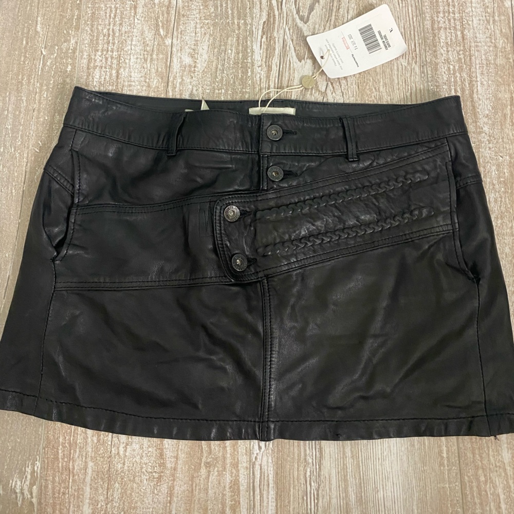 Diesel leather mini skirt